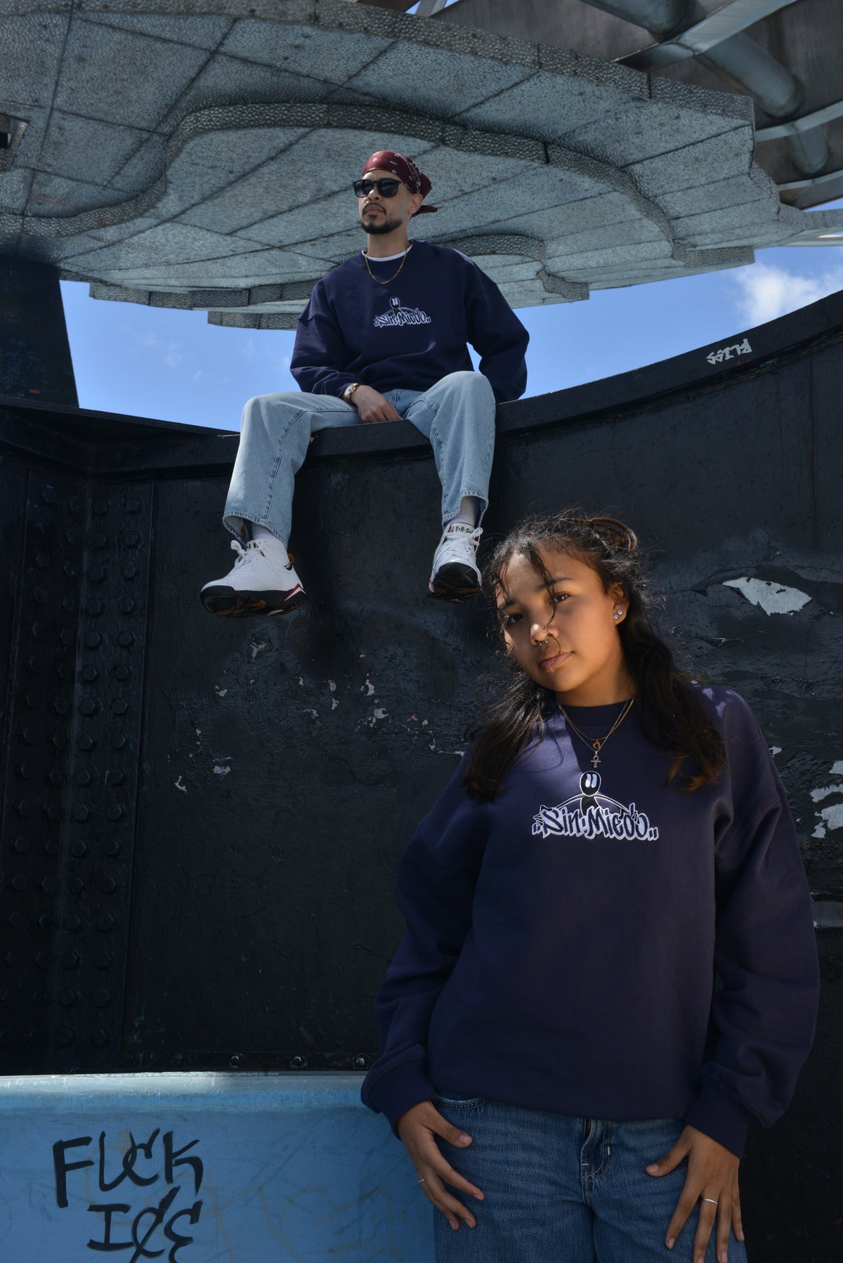 Navy Reaper Crewneck
